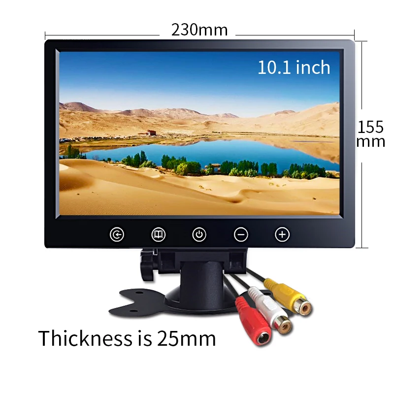  10.1 inch AV TFT LCD Car Monitor portable Rearview Backup Camera Screen 1024*600 CCTV display 7” mi - 33052577339