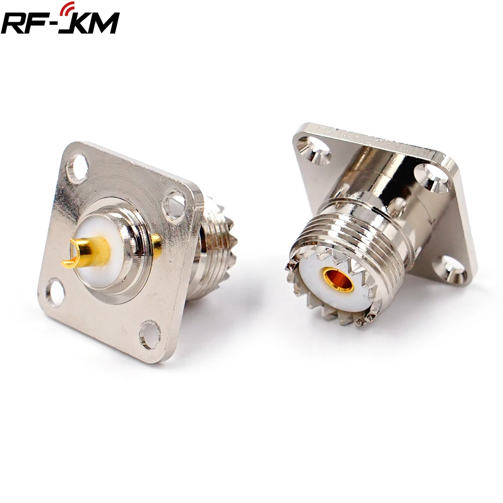 10PCS UHF Weibliche SO239 Panel Chassis Montieren Flansch Deck Montage Solder Cup RF Stecker