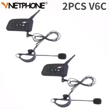 2Pc Vnetphone V6C Nieuwe 1200M Voetbal Scheidsrechter Arbitration Oorhaak Bluetooth Intercom Mono Hoofdtelefoon Kit