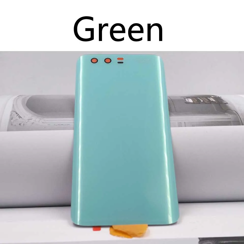Green-No tool Для huawei Honor 9 Задняя стеклянная крышка батареи задняя дверь корпус чехол для Honor9 Задняя стеклянная крышка панель Замена - Цвет: Green-No tool
