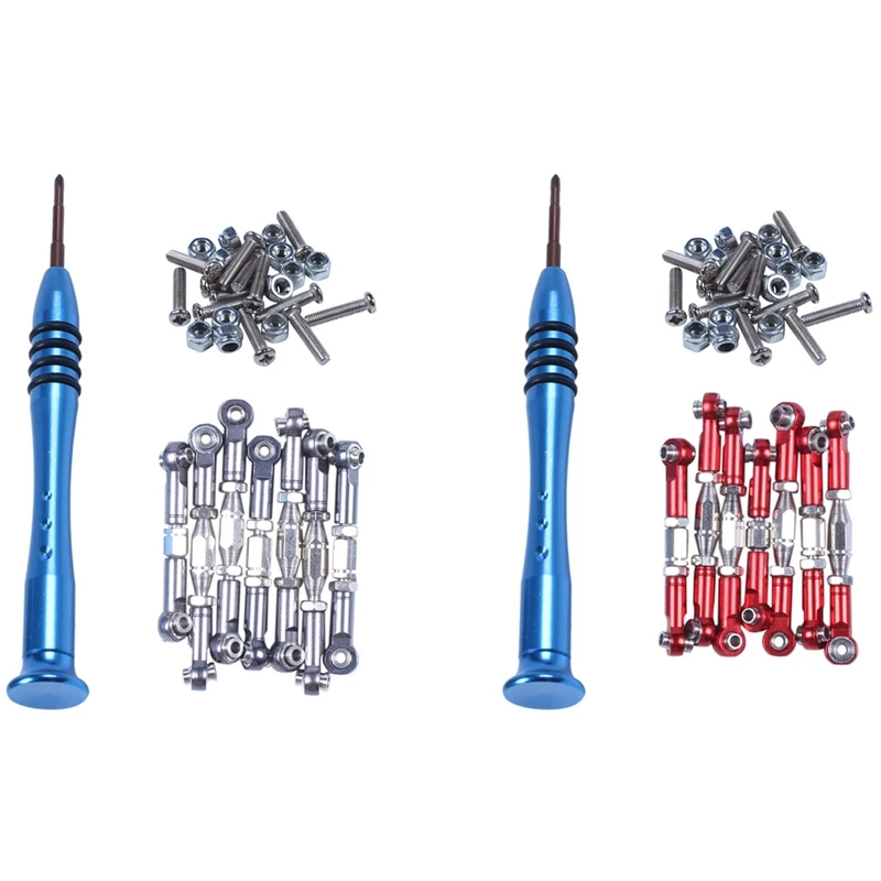 2 комплекта для WLtoys 144001 1/14 RC Запчасти автомобиля Набор рулевой тяга сервопривода