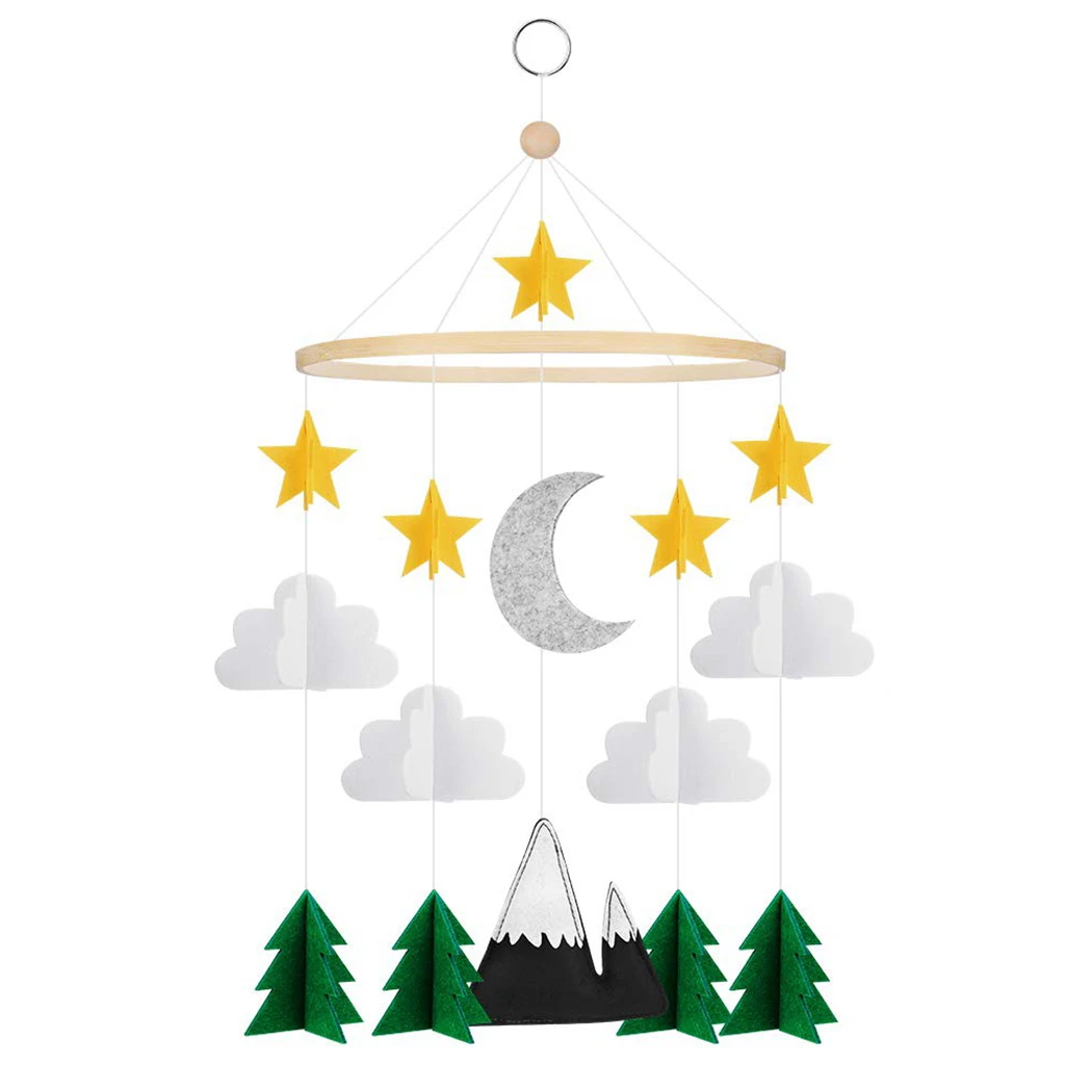 Baby Hanging Ornament Romantic Deco Baby Crib Mobile Moon Star Tree Hanging Decoration Nursery Home Decor Wind Chimes Hanging Decorations Aliexpress