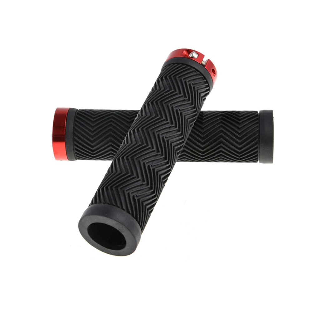 1pair Bicycle Handlebar Grips MTB Road Bike Handle Bar End Anti-Slip Rubber Mountain Bike Soft Lock On Handlebar Cover BC0212 (6)