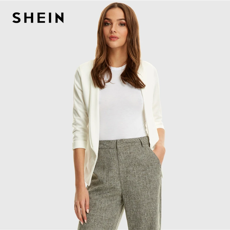 SHEIN Блейзер С Длинным Рукавом Стильный Женский Жакет