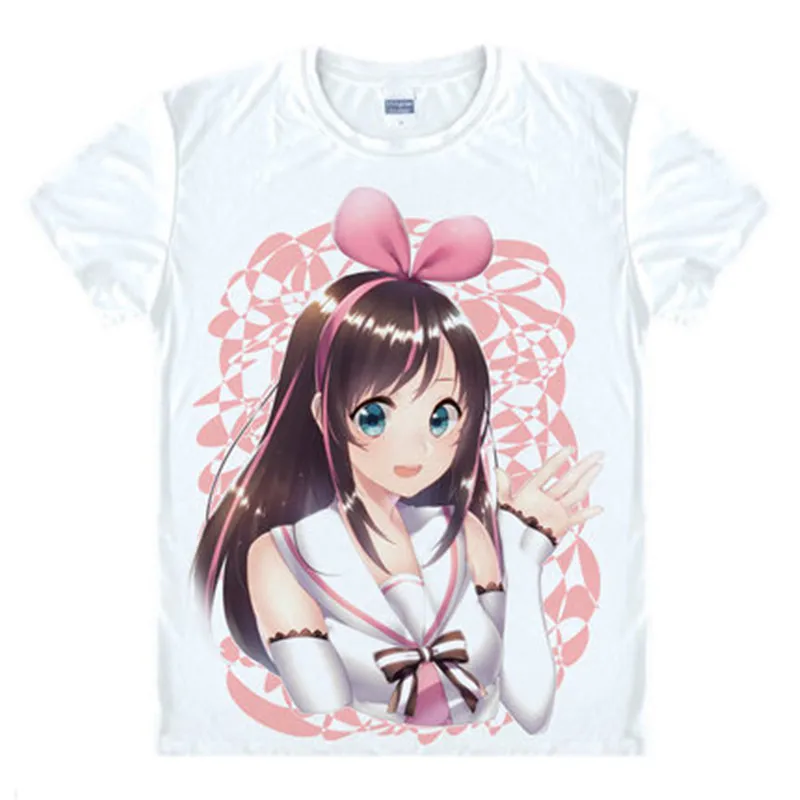 Kizuna футболка AI Japan Virtual YouTuber Kizuna AI Kaguya Luna Косплей рубашка Kwaii Милая дизайнерская футболка аниме певица футболка - Цвет: 14