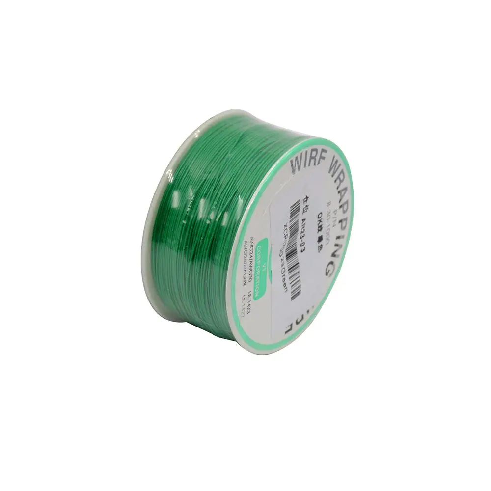 Green 250 м/лот 30 AWG Упаковка провода 10 Цвета одноцепочечной Медь кабель ОК провода электрические провода для ноутбука материнской платы припой - Цвет: Green