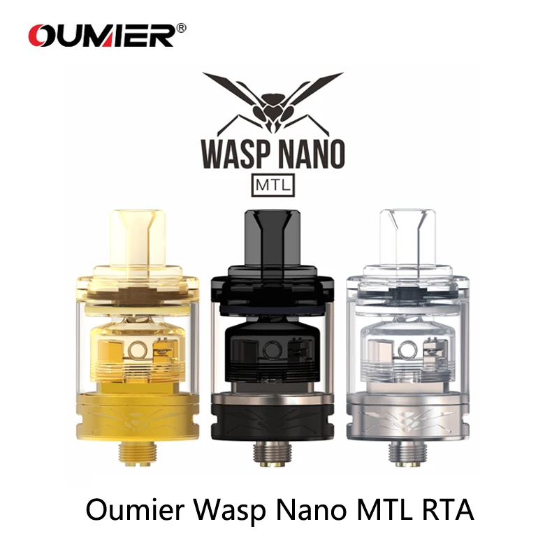 Оригинальный OUMIER Wasp Nano MTL емкость 1 2 мл/2 мл 22 мм Заправка дизайн с одной катушкой