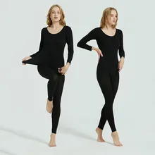 Новое женское Бесшовное эластичное термобелье зимнее теплое нижнее белье бесшовный эластичный комплект купалник