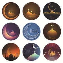 

90pcs Stickers Islamic Muslim Decoration Moon Star Mosque Pattern Eid Mubarak Gifts Ramadan Decoration SuppliesHoliday Stickers