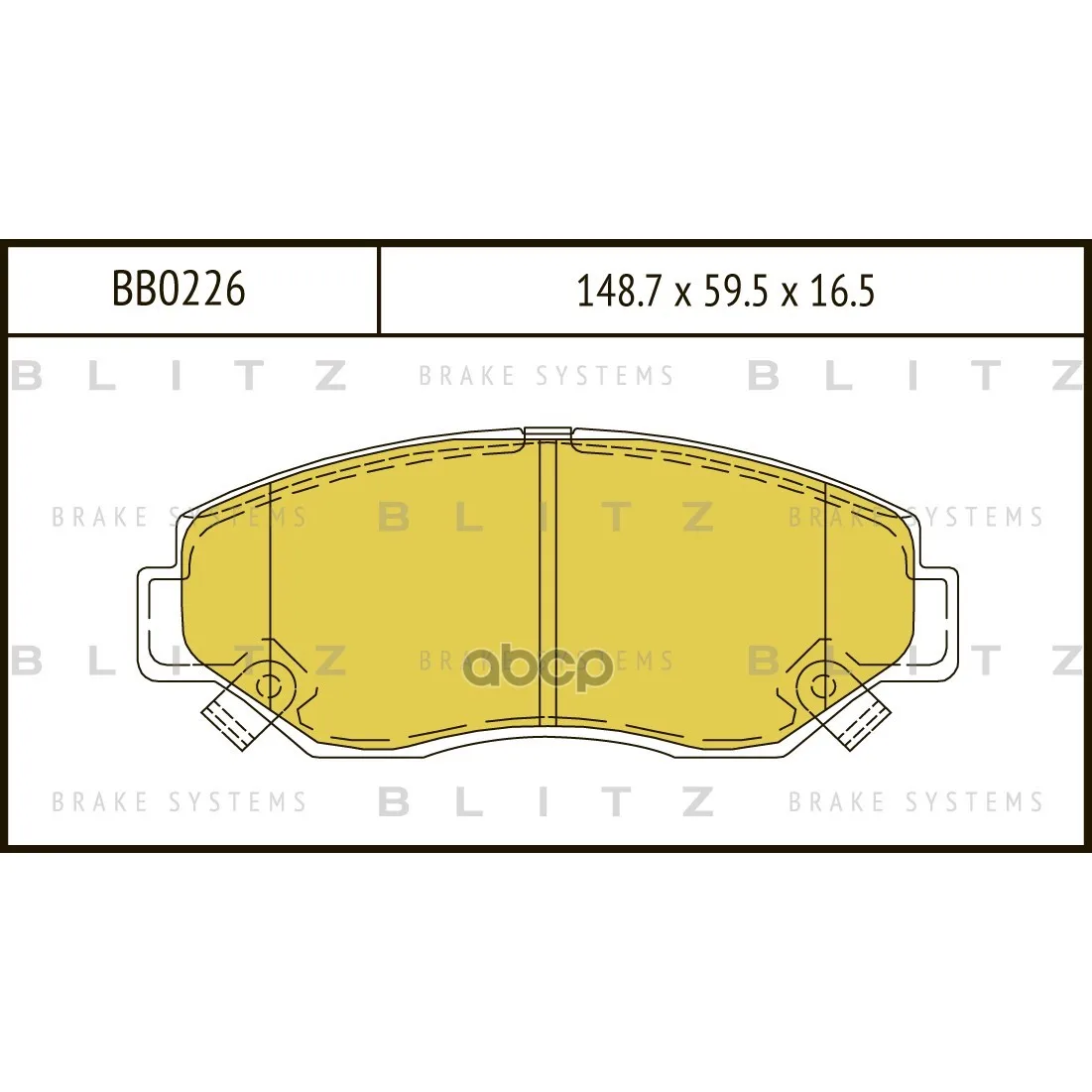 Колодки Тормозные Дисковые Honda Civic 4d/5d/Jazz/Stream 01- Blitz арт. BB0226
