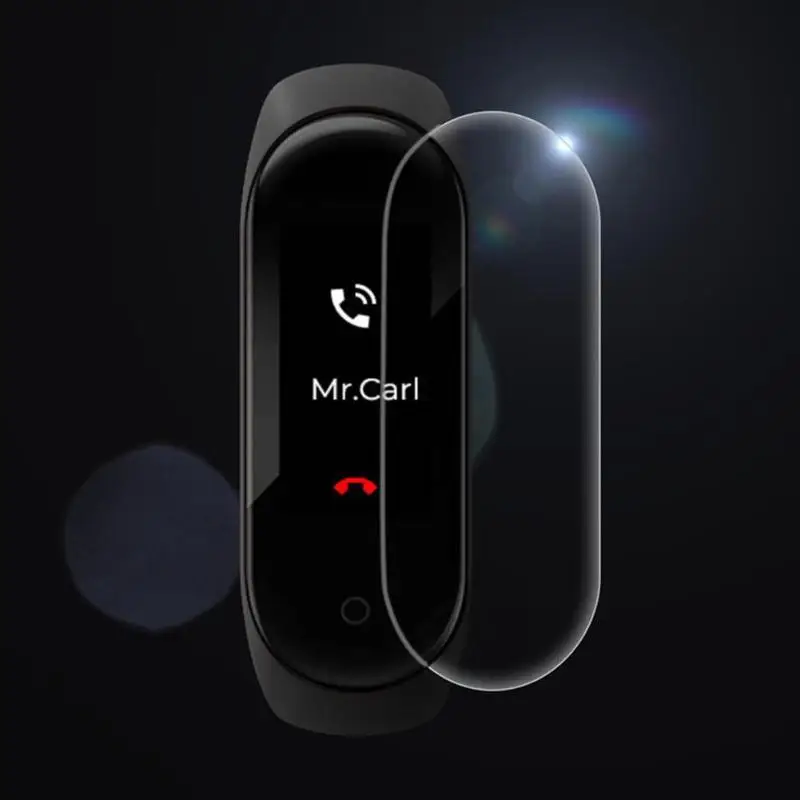 

Screen Protector For Miband 4 Anti Scratch HD Glass self-adhesive Film Cover Case for Xiaomi Mi Band 4 Screen Protective Films