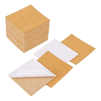 

Self-Adhesive Cork Coasters,Cork Mats Cork Backing Sheets for Coasters and DIY Crafts Supplies (40, Square)