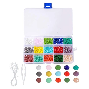 

Cut Crystal Glass Beads Are Used for Jewelry Making, Porcelain Beads, Crystal Spacer Beads, Necklace Accessories.