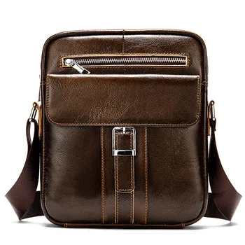 

Real leather Male Cross Body Shoulder Business Bags For Men Tote Bags Set Famous Brand New Fashion Man Leather Messenger Bag
