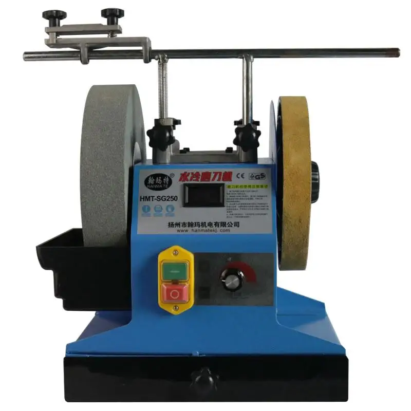 

10 Inch Water-Cooled Grinder Electromechanical Grinder Desktop Small Household Low Speed White Corundum Grinding Wheel Grinder