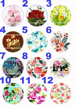 

Handmade Colorful picture Round Glass Cabochons Refrigerator magnet for Necklace Decoration and Phone Chain Accessaries88