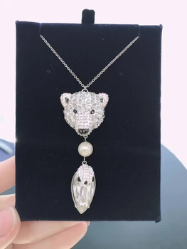 

High quality SWA new Polar Bear Necklace autumn winter sweater chain necklace