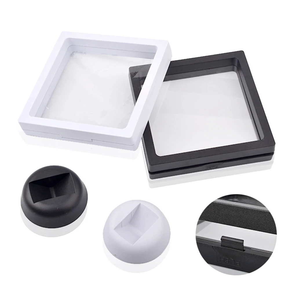 Floating Nail Box Display Stand Jewelry Show Holder Rhinestone Presentation Case Jewelry boxes