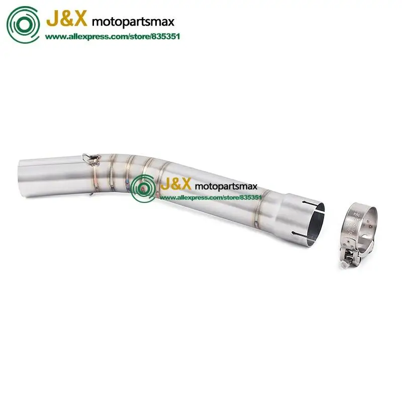 Глушитель выхлопной трубы из нержавеющей стали для мотоцикла, средняя труба без шнуровки для yamaha YZF-R6 R6 1998-2005