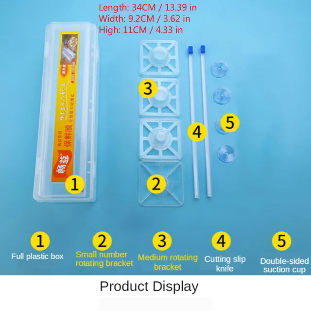 2020 Új Műanyag Konyhai Fólia És Ragasztófóliak Csomagolás Adagoló Vágó Tároló Tartósítószer Film Tekercs Vágott Penge Eladással - Image 5