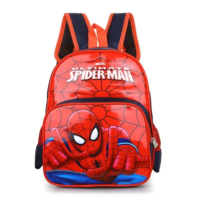 disney автомобиля сумка для начальной школы 1-3 класса для мальчиков и девочек Школьный рюкзак для детей дошкольного возраста мультяшный рюкзак с изображением Человека-паука - Цвет: 2