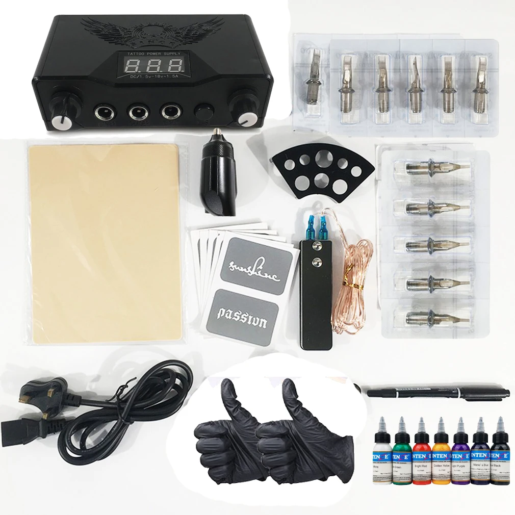 

Tattoo Machine Set Full Set Professional Beginner Tattoo Machine Tattoo Flower Arm One Machine Motor Pen Suit