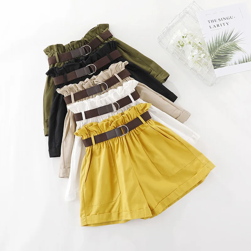 BYGOUBY Summer casual Lady Capri Women Pants Elastic High Waist Short Pant Fashion Resort Beach Pants BYGOUBY Summer casual Lady Capri Women Pants Elastic High Waist Short Pant Fashion Resort Beach Pants
