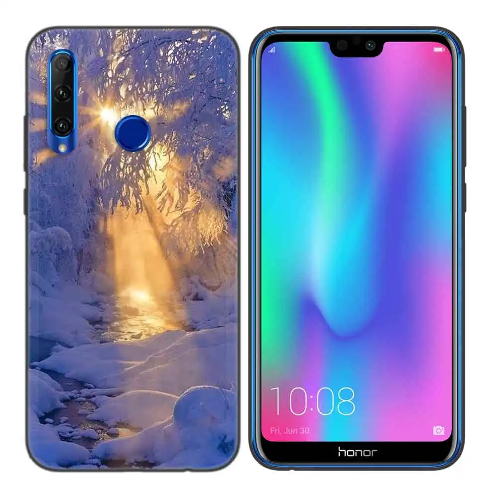 Черный силиконовый чехол для huawei Honor 8C 8X 8A 10 20 9X Lite Pro Y5 Y6 Y7 Y9 Play V20 Enjoy 9S 9E Fall Capa natural s