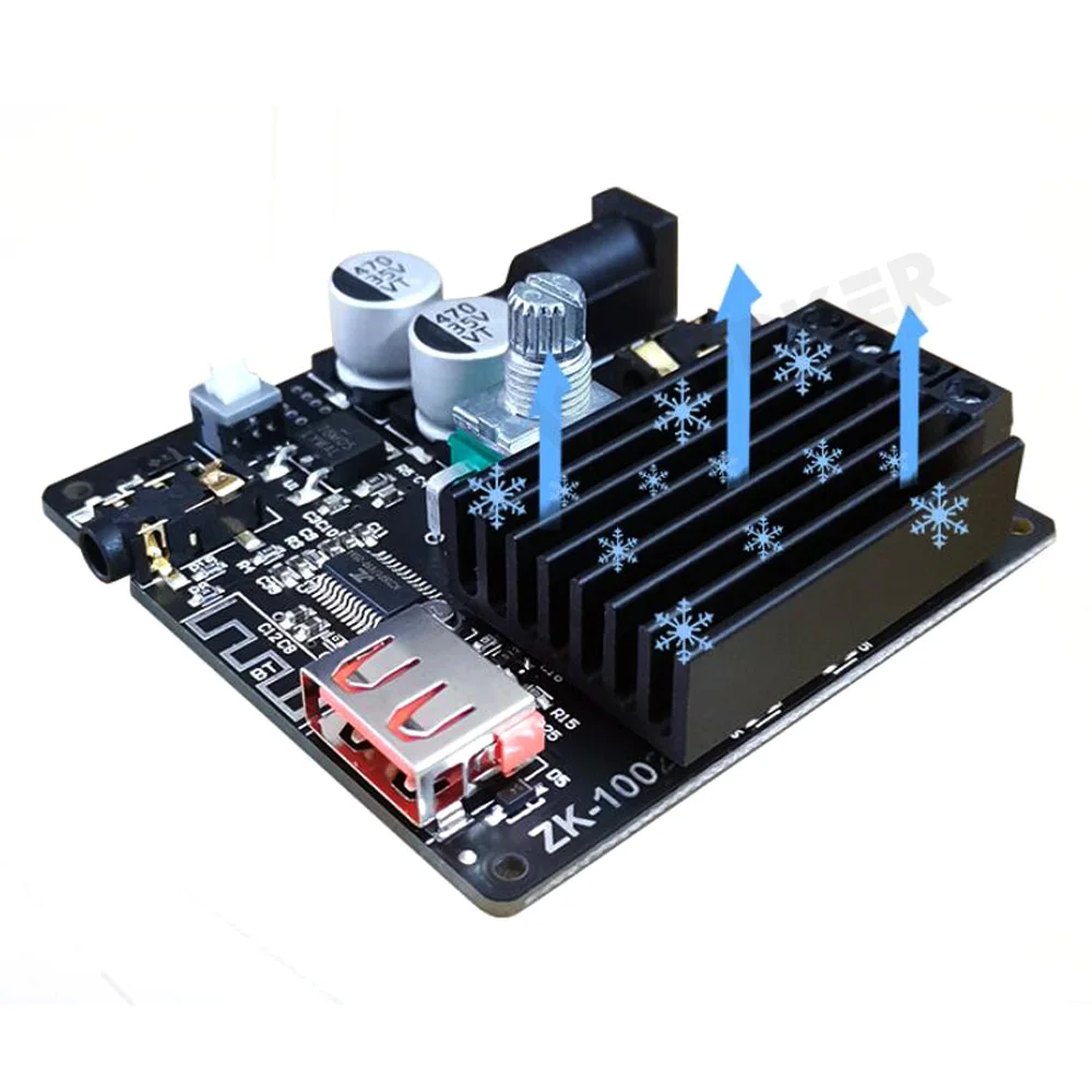 bluetooth speaker amplifier Bluetooth 5.0 TPA3116D2 Digital Audio Power Amplifier Stereo 50Wx2 10W-100W HiFi Class USB Sound Card Music AMP Board 502H 502M differential amplifier