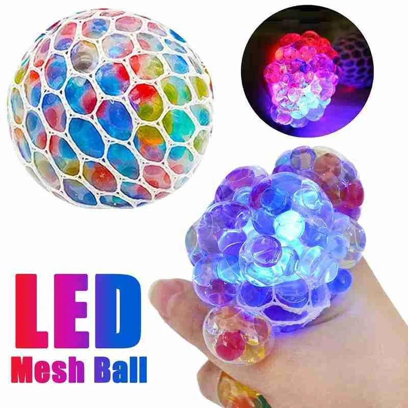 Anti-stress Squishy Led Mesh Ball Grape 