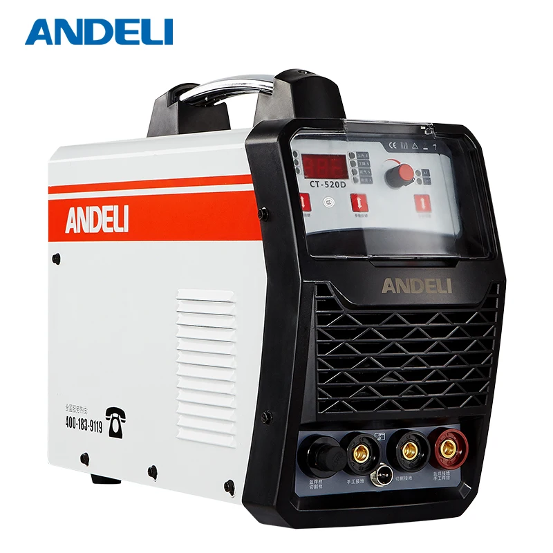 ANDELI CUT/MMA/TIG 3 в 1 сварочный аппарат CT-520D Смарт Портативный однофазный 3 в 1 сварочный аппарат