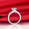 Solid Platinum PT950 Ring 1CT Moissanite Engagement Ring Beautiful Birthday Jewelry Gift For Girl White Gold Forever Brilliant 6