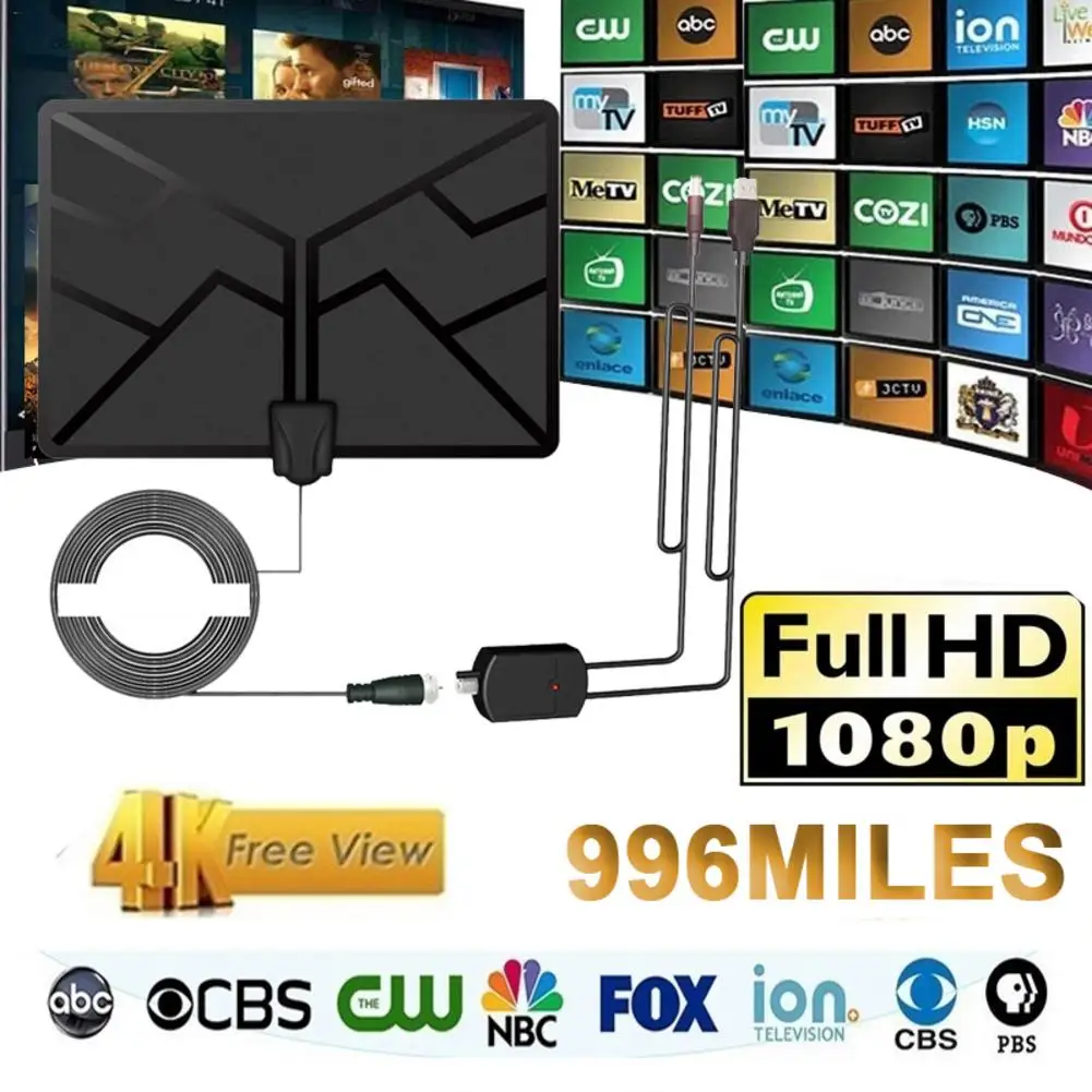 4K цифровая HDTV антенна 996 Miles Range антенна с усилителем с HD1080P DVB-T2 Freeview tv для жизни местные каналы вещания