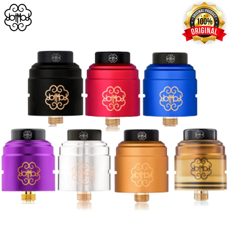 Оригинальный dotRDA 24 мм V1.5 RDA Dotmod с покрытием каратным золотом блестящая резьба