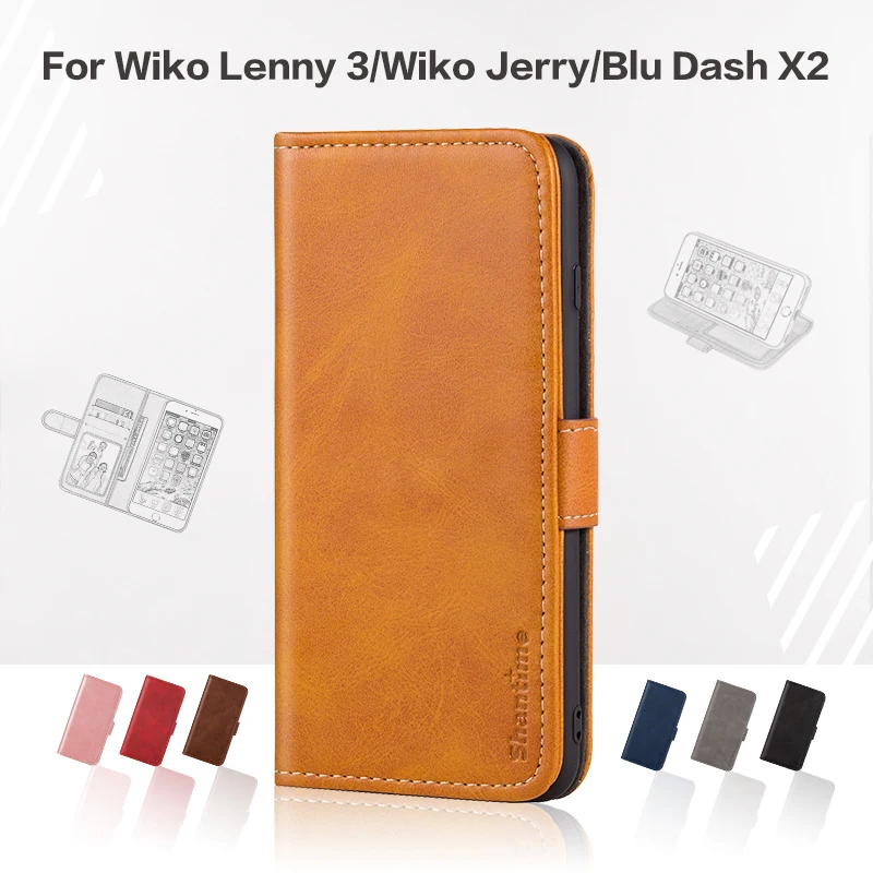 Чехол-книжка для Wiko Lenny 3 деловой чехол роскошный кожаный чехол-кошелек на магните