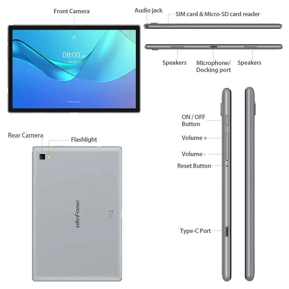 Ulefone Tab A7 Tablets 4GB RAM 64GB ROM 13MP Rear Camera 10.1 inch Android  11 7680 Massive Battery Dual 4G Phone Call Tablet PC|Cellphones| -  AliExpress