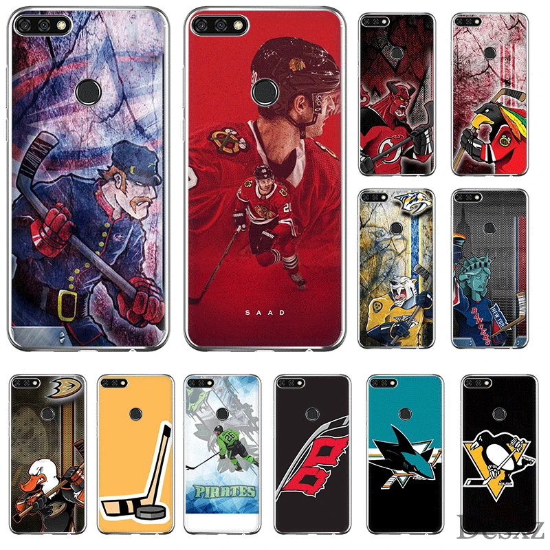 

Phone Case For Huawei Honor 6A 6C 7A 8 8X 8 9 9X 10 View 20 Lite Pro Play Hard Cover Hockey Sport Colorful