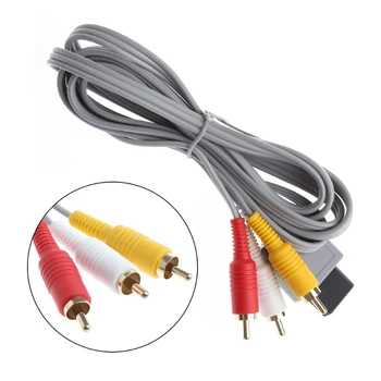 

2019 NEW 1.8M Audio Video AV Stereo 3 RCA Composite Cable For Nintendo Wii Game Console