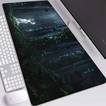 

Deer Forest Night Mat Mice Beautiful Mouse-Pad Large Personality Full Desktop Pad Dirt-resist Custom 900x400mm Large Desk Mat