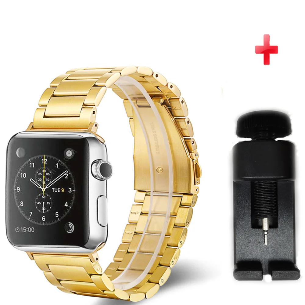 For Apple Watch band strap Series 7/6/5/4/3/2/1 40MM/44MM 41MM/45MM 38/42MM Stainless Steel Band Iwatch metal Replacement Strap For Apple Watch band strap Series 7/6/5/4/3/2/1 40MM/44MM 41MM/45MM 38/42MM Stainless Steel Band Iwatch metal Replacement Strap