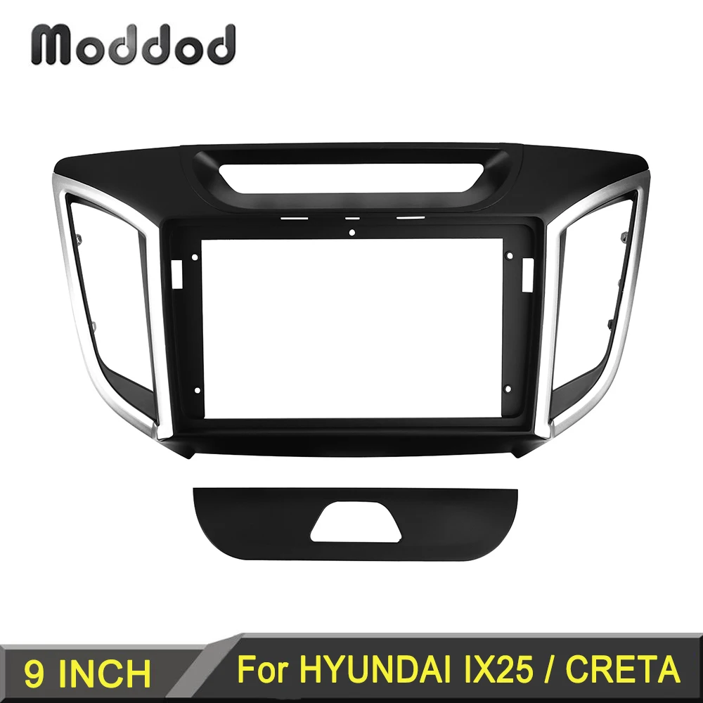 Double Din Radio Fascia for HYUNDAI IX25 CRETA 2014 Dashboard Kit Installation Refitting Trim Frame Stereo Panel Player Bezel | Автомобили