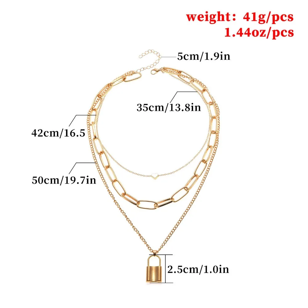 Vintage-Chain-Heart-Lock-Pendant-Necklace-Creative-Multi-layered-Gold-Long-Chain-Women-s-Fashion-Geometric (3)