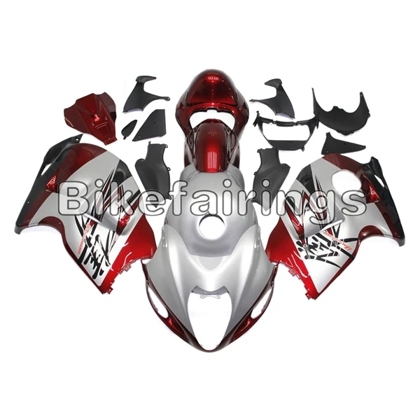 Полный обтекатели для Suzuki GSXR1300 Hayabusa 1997-2007 98 99 00 01 02 03 04 05 ABS Пластик мотоциклетный кузов красный жемчуг серебро