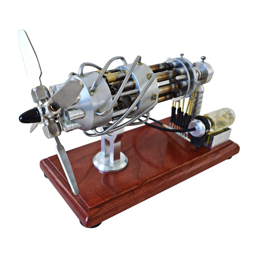 16 цилиндров поворотная пластина горячего воздуха DIY Модель двигателя Стирлинга обучающая модель игрушки для детей и взрослых