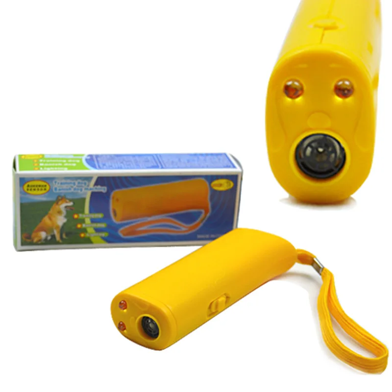 

3 in 1 Ultrasonic LED Dog Repeller Training Stop Barking Device Pet Anti Bark Trainer Equipment Deterrents Repellent Control