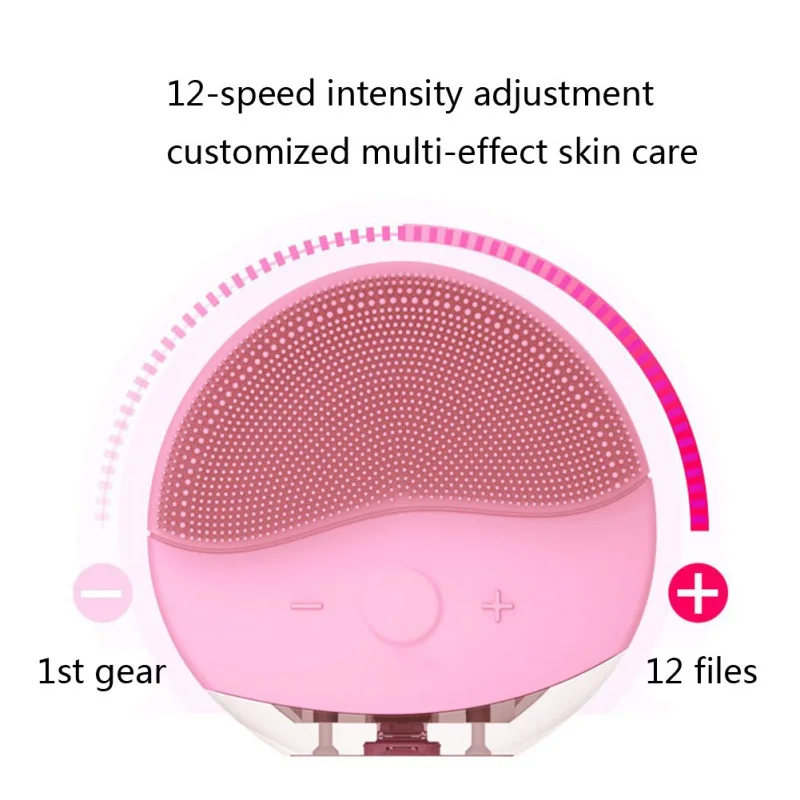 4 в 1 Ультразвуковая электрическая Очищающая щетка для лица Массажер перезаряжаемый прибор для чистки поры лица кисть для ухода за кожей лица