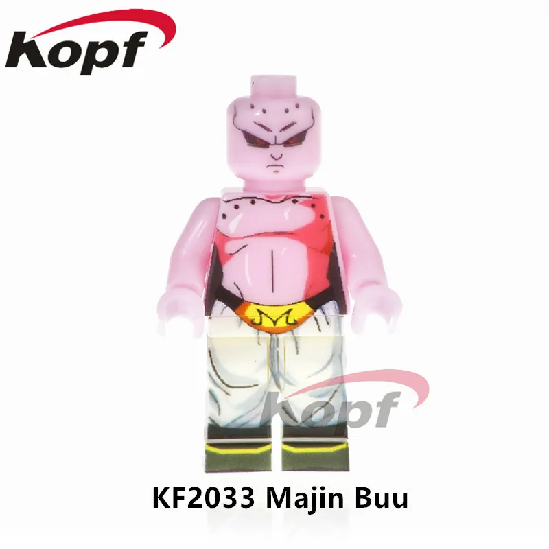 KF2033 Without Box Один строительные блоки Dragon Ball серии кирпичи черный сын Goku vegeta Recoom Raditz с логотипом и надписью из цифры для игрушка-подарок для детей - Цвет: KF2033 Without Box