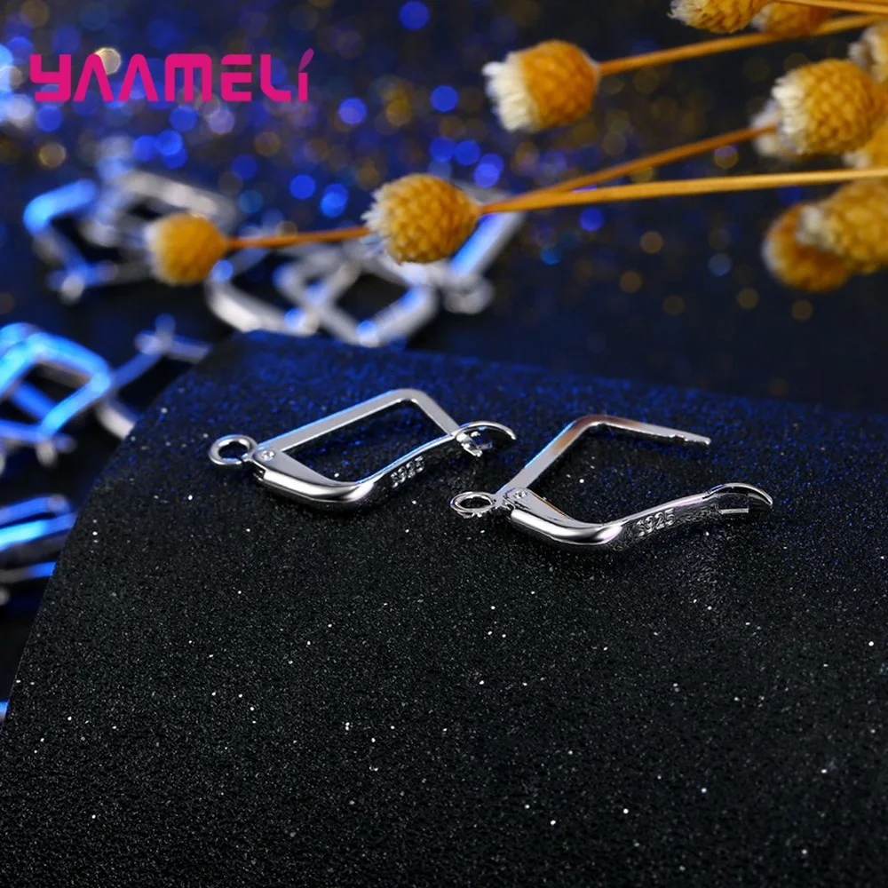 12 Designs Mixed High End 925 Sterling Silver Crystal Jewelry Findings Hot Sale Earrings DIY Making Components Accessories