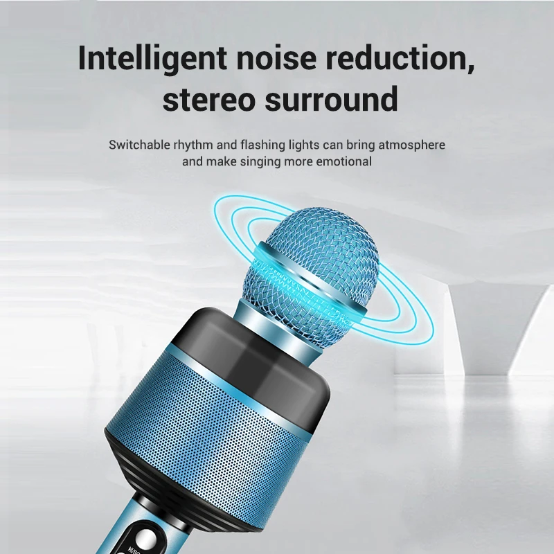 Bluetooth конденсаторный микрофон беспроводной ручной караоке динамик умный