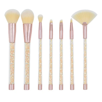 

7Pcs Diamond Handle Glitter Makeup Brush Set Shinny Foundation Blending Power Eyeshadow Cosmetic Beauty Make Up Tool Kit 2#